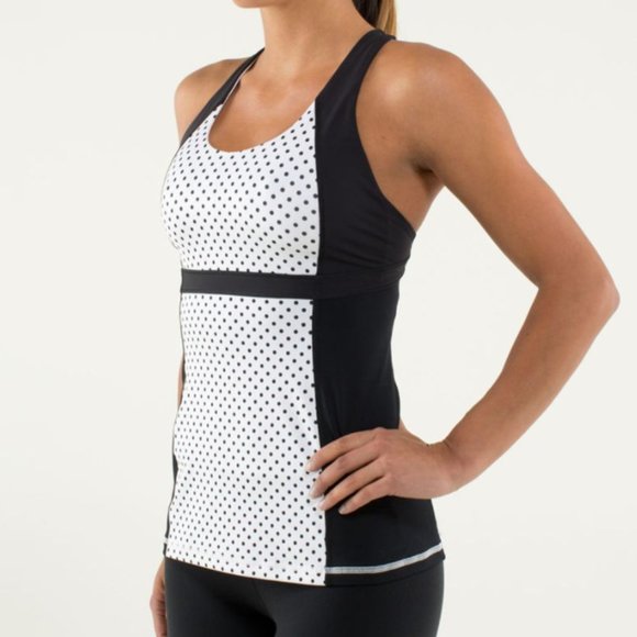 Lululemon Run: Fast Track Tank in Mod Dot Printed Black - Picture 2 of 8